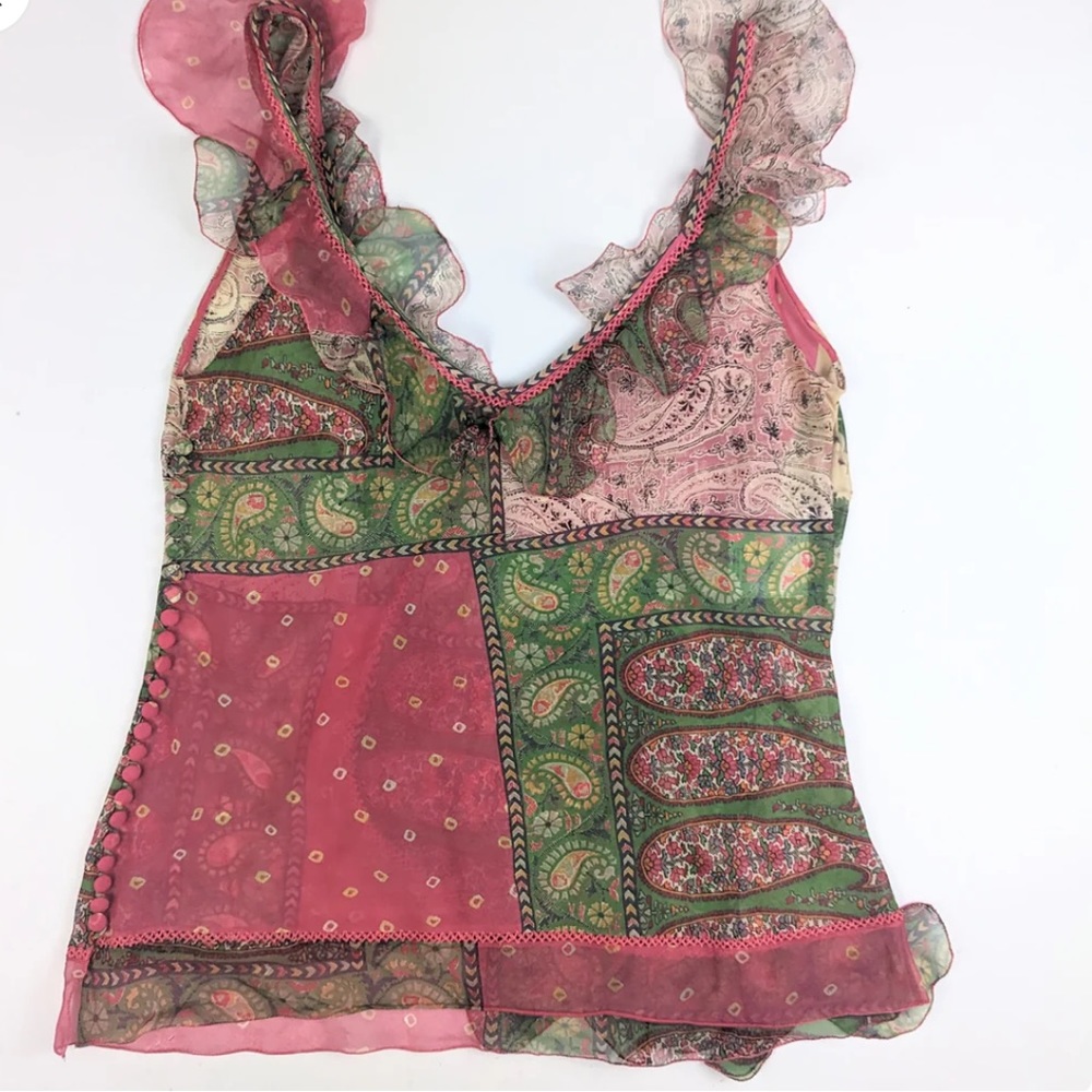 DIOR VINTAGE SILK TOP - Picture 4 of 5